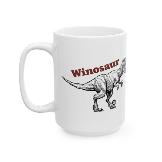 Winosaur Dinosaur Drinking Wine Humorous Mug
