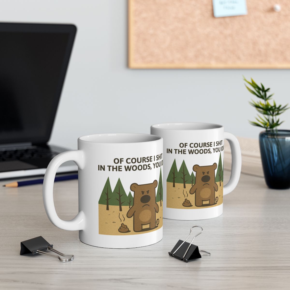 Funny Bear Woods Statement Mug for Coffee Lovers