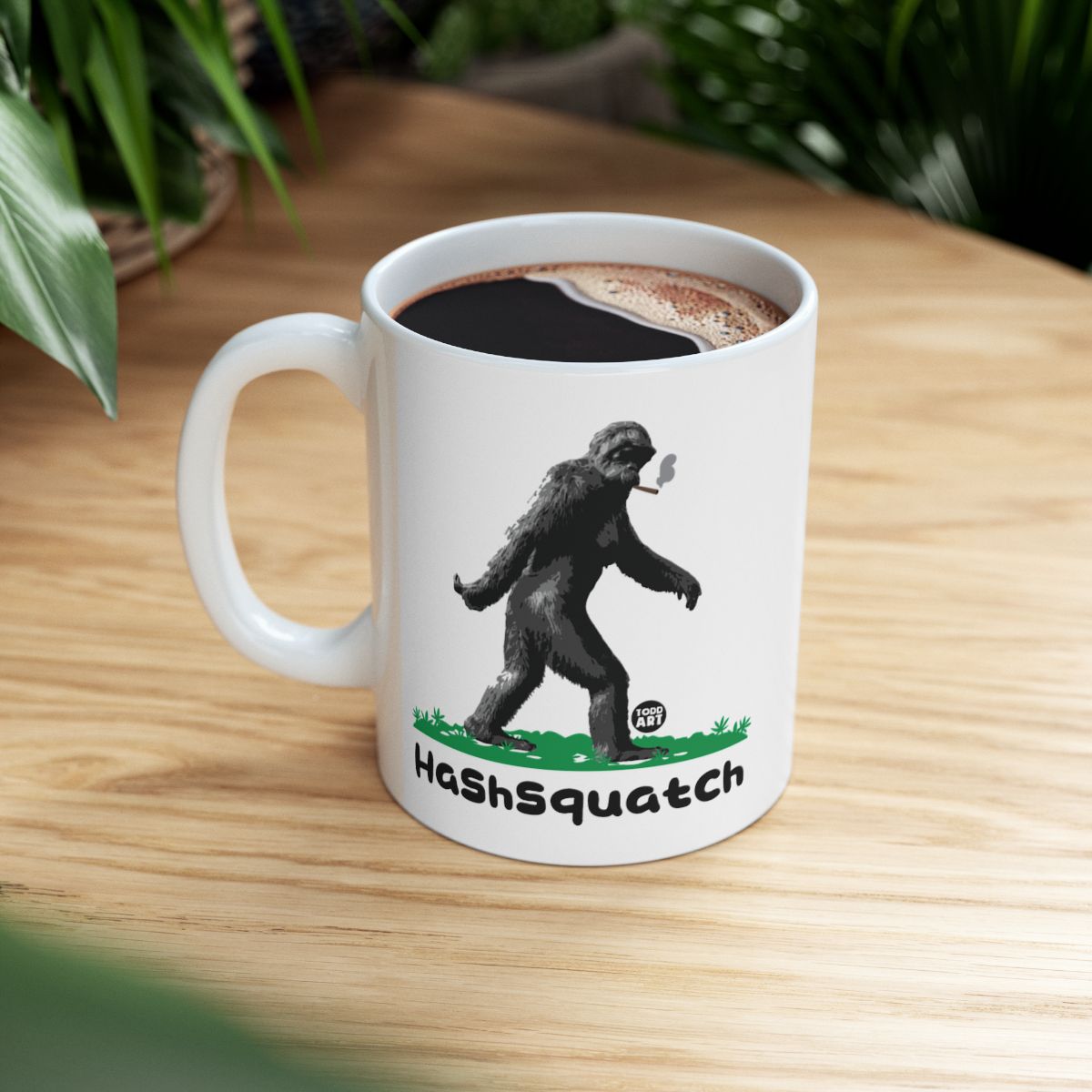 HashSquatch Bigfoot with Pipe Fun Coffee Mug