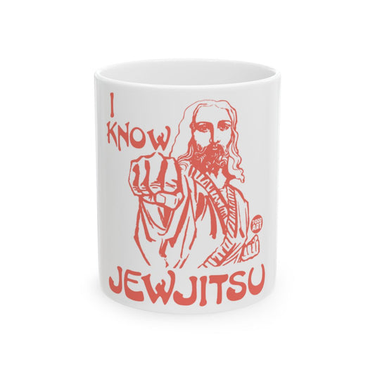 I Know Jewjitsu White Ceramic Mug Product
