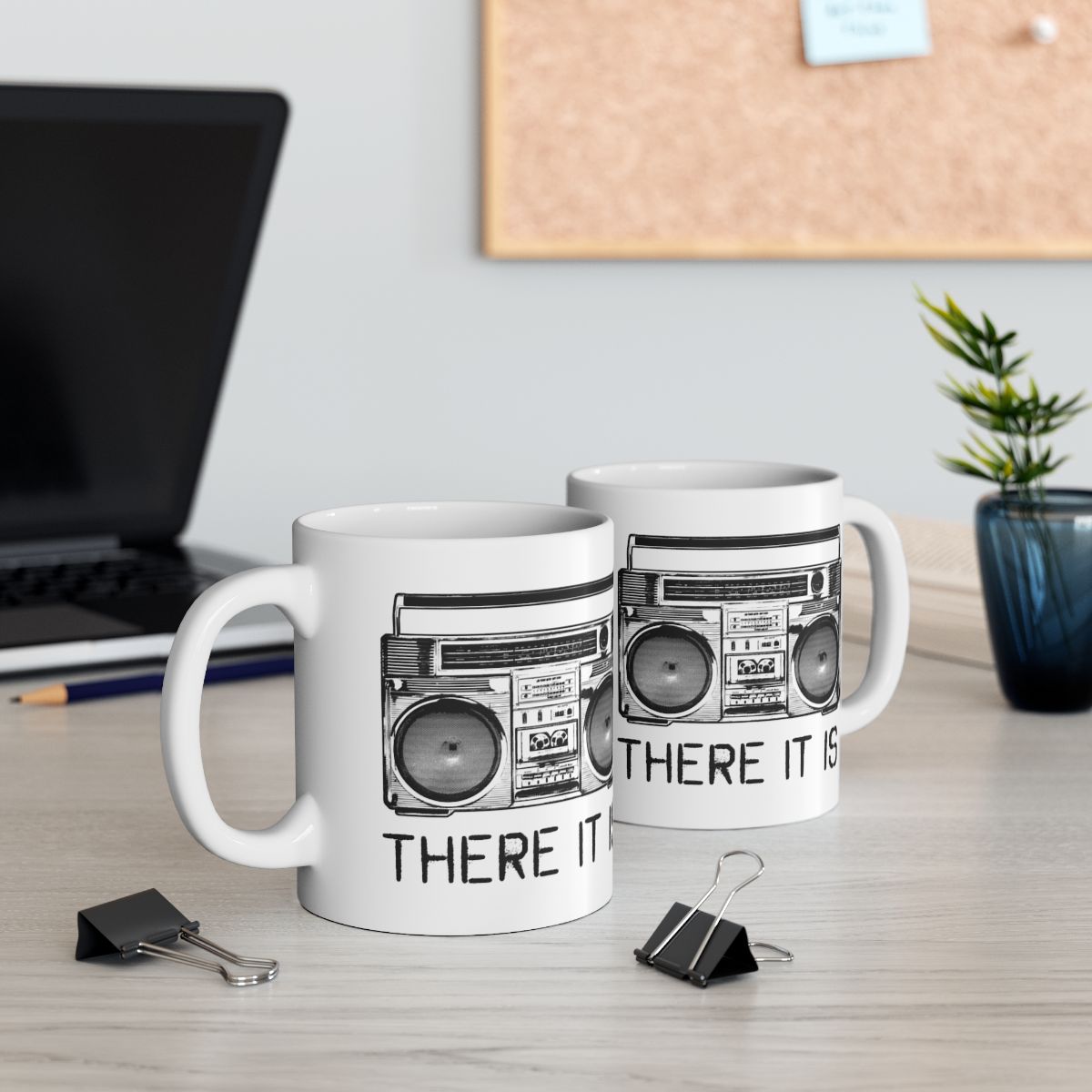 Retro Boombox Design THERE IT IS Print Coffee Mug