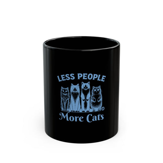 Funny Less People More Cats Coffee Mug