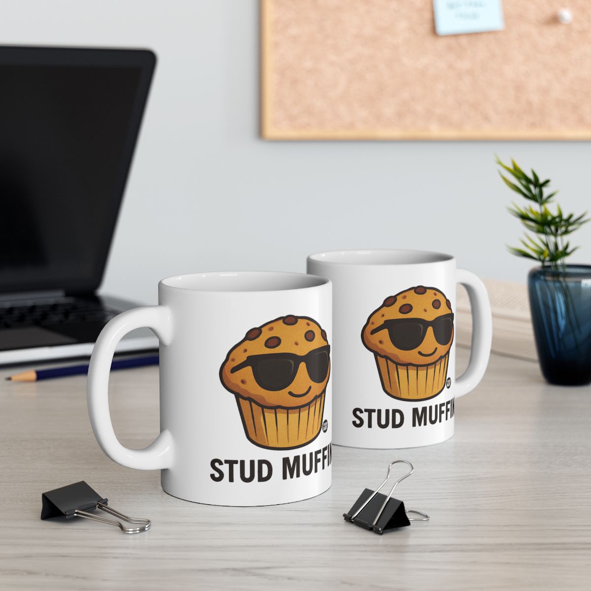 Stud Muffin Mug Funny Coffee Cup for Humorous Gifting