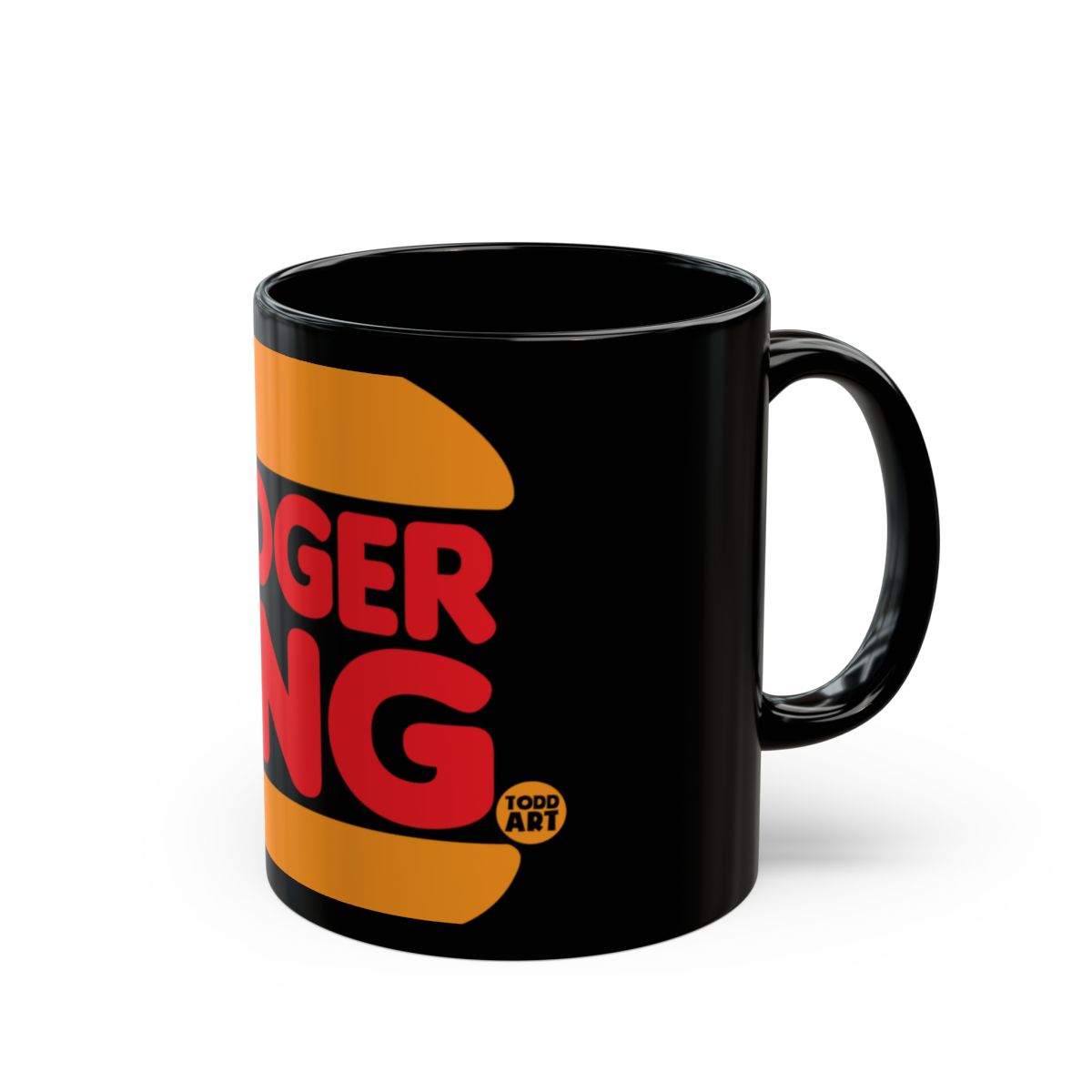 Graphic Coffee Mug with Vibrant Retro Burger Design