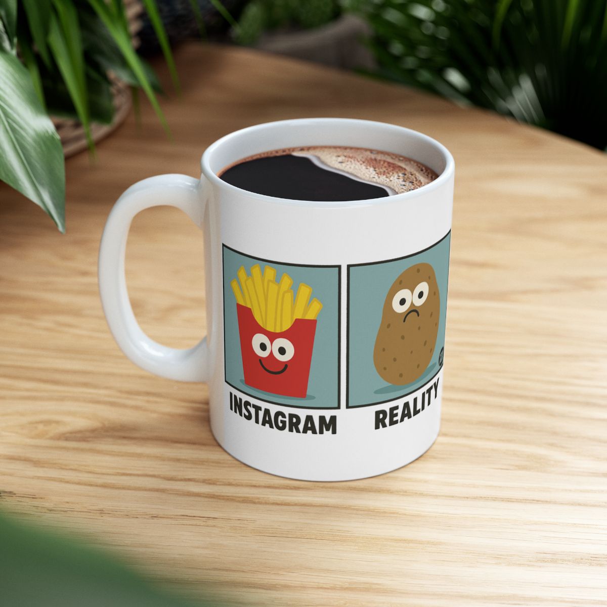 Funny Instagram vs Reality Coffee Mug Comedy Cup