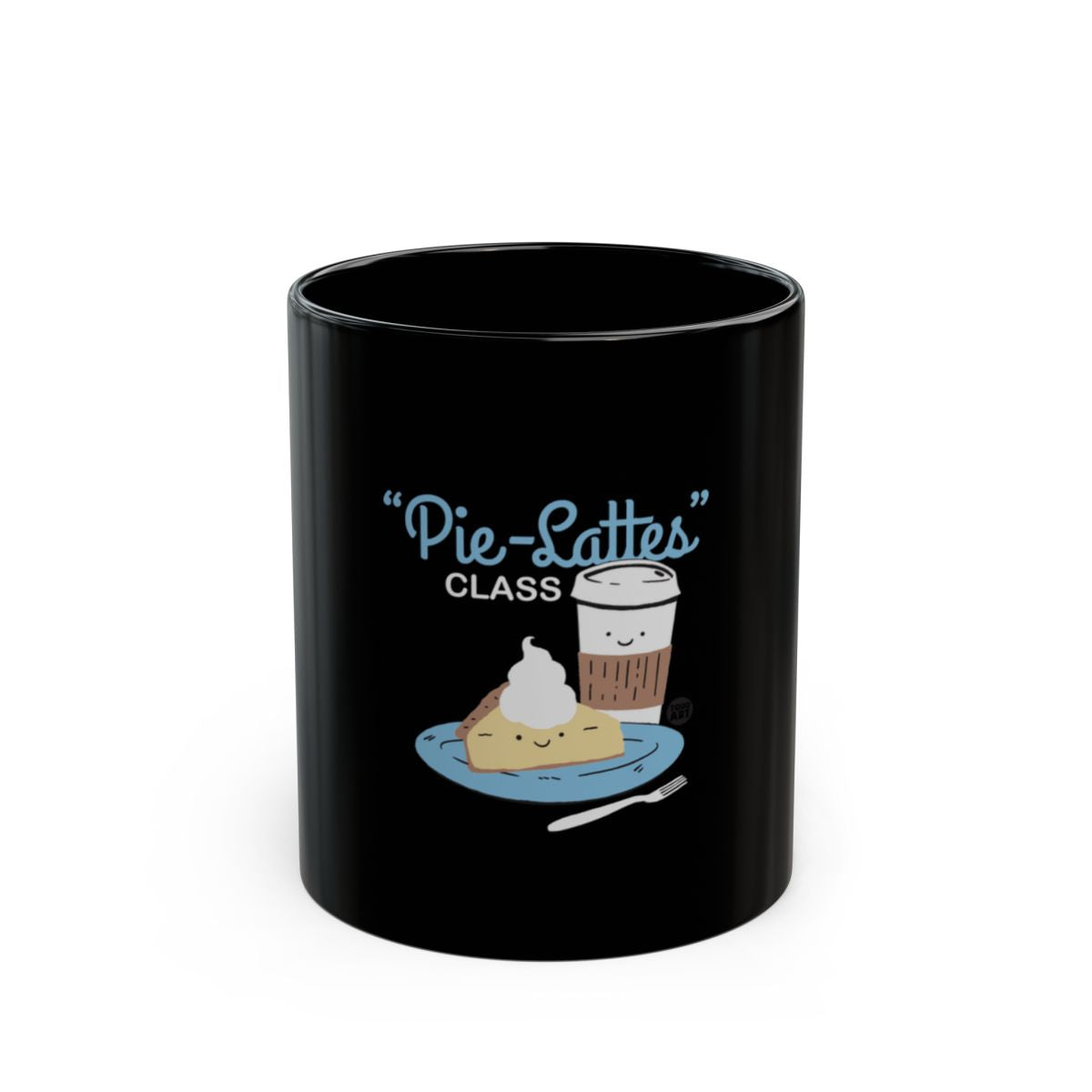 Pie-lattes Class Cartoon Black Coffee Mug