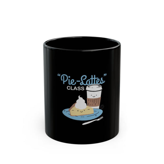 Pie-lattes Class Cartoon Black Coffee Mug