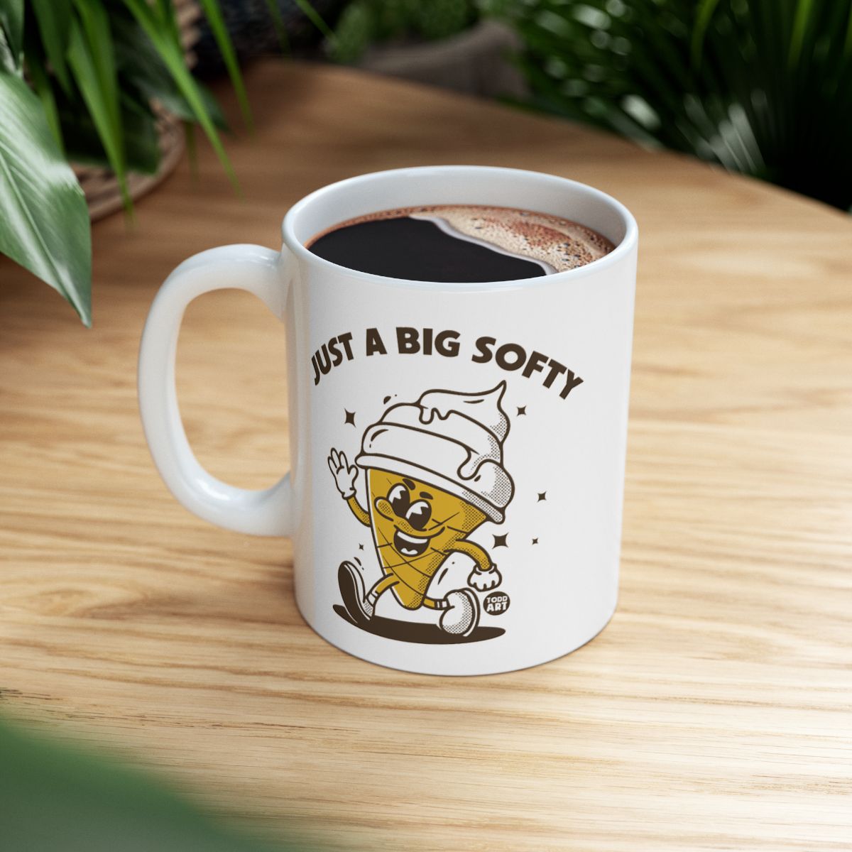 Just a Big Softy Ice Cream Design Coffee Mug