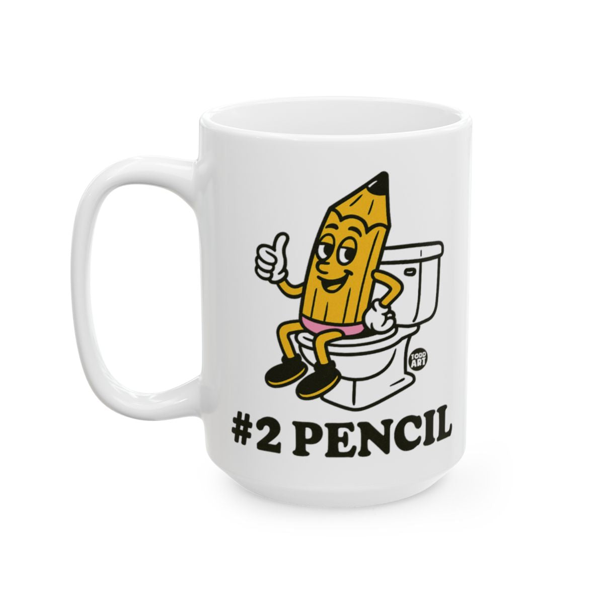 Funny #2 Pencil Design Ceramic Coffee Mug