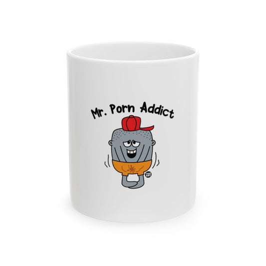 Mr. Porn Addict with Cartoon Character Coffee Mug