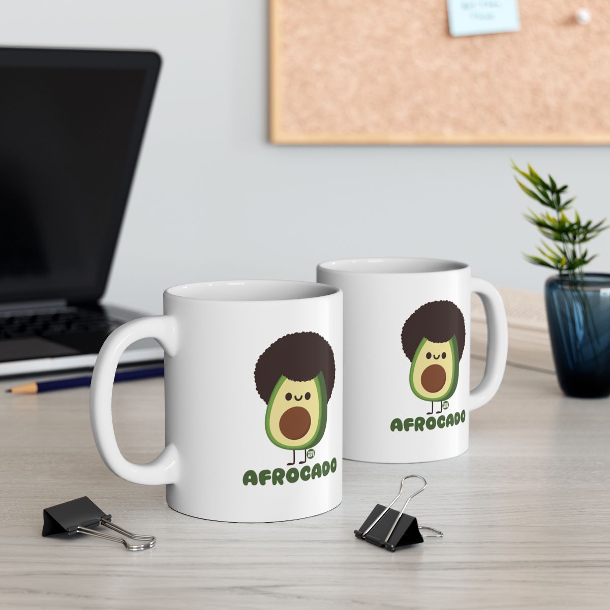 Funny Avocado Mug with Unique Afro Design for Coffee Lovers