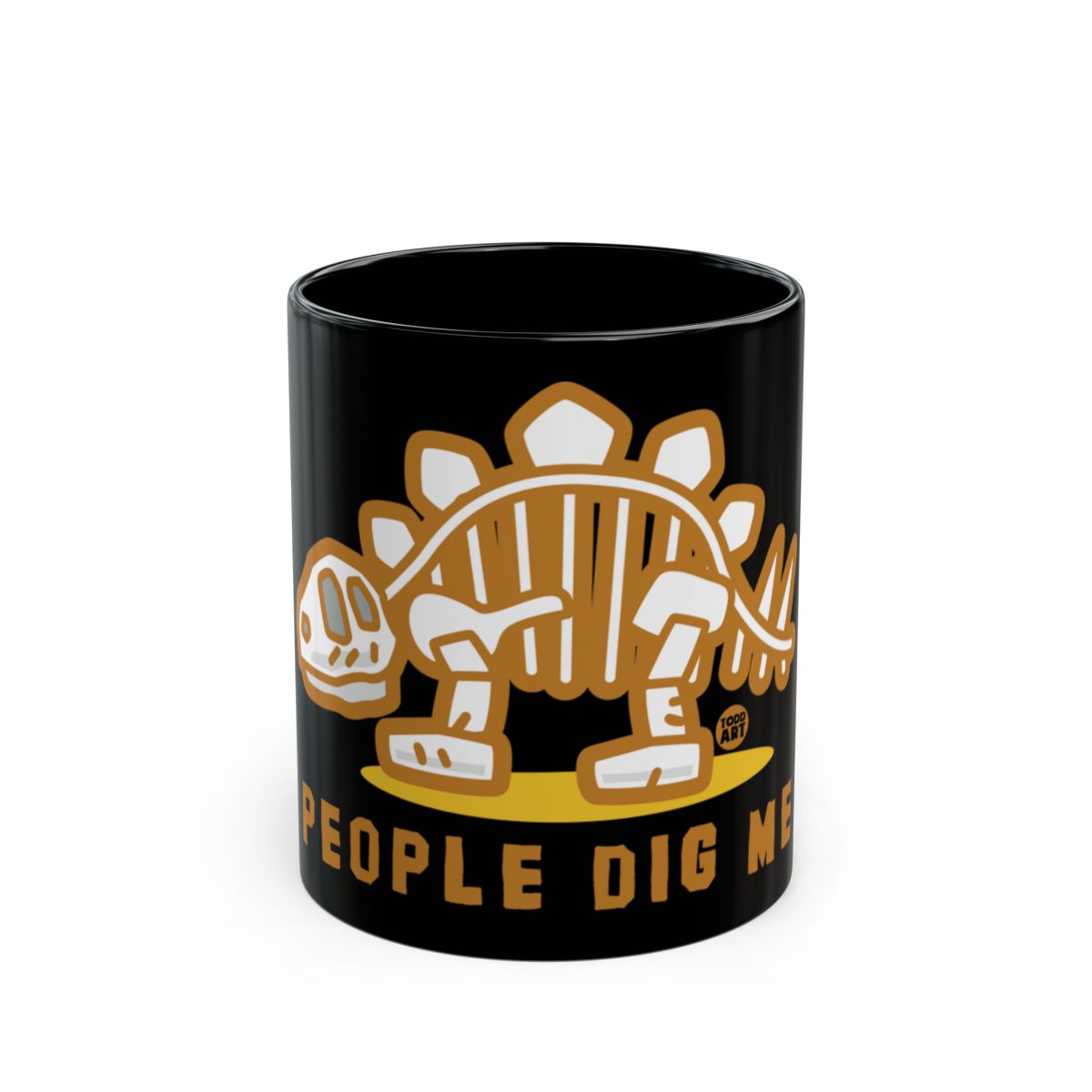 Dinosaur Art Coffee Mug People Dig Me Design