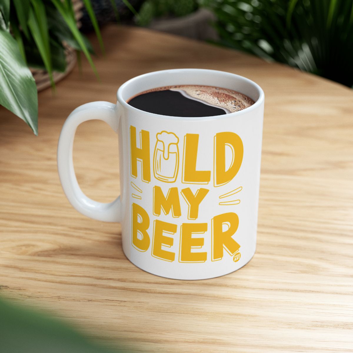 Hold My Beer Mug with Fun Engraved Design