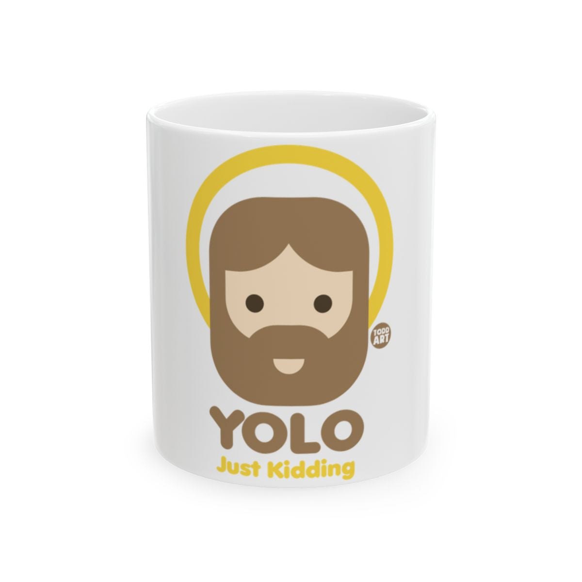 YOLO Just Kidding Cute Illustrated Mug