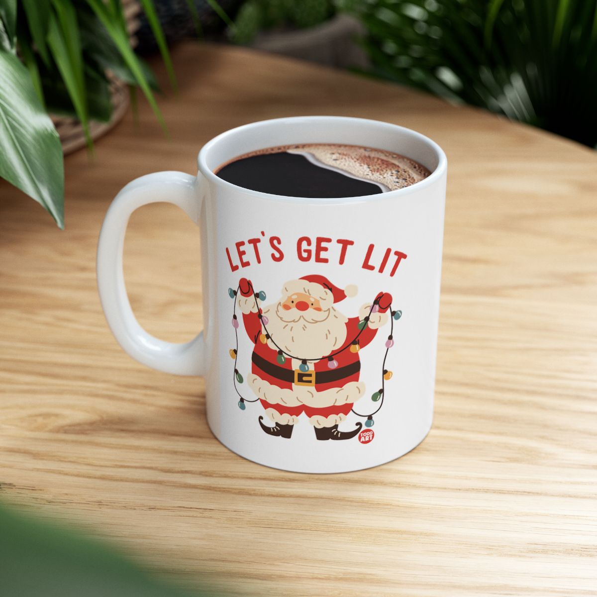 Let's Get Lit Santa Mug for Holiday Season