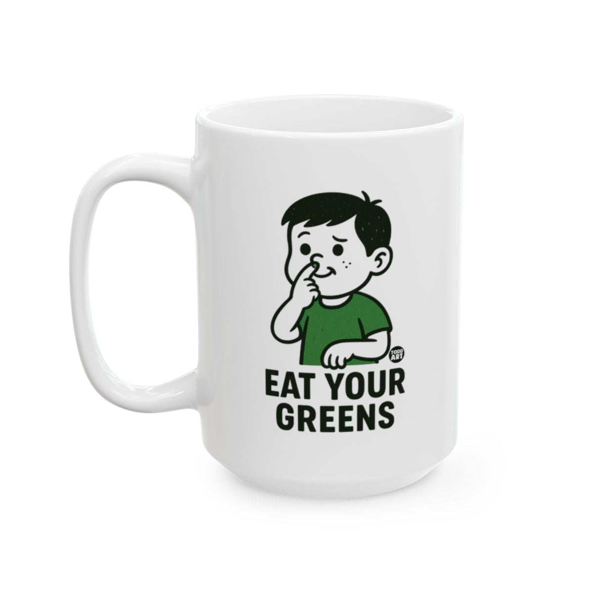 Funny Comic Style Eat Your Greens Coffee Mug