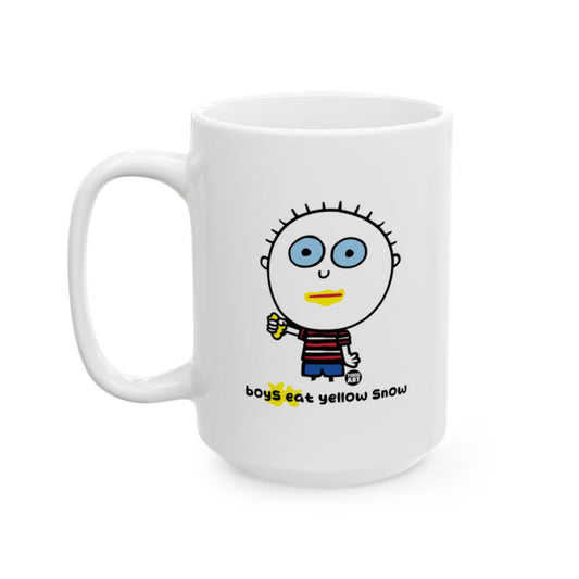 Boys Eat Yellow Snow Illustrated Mug