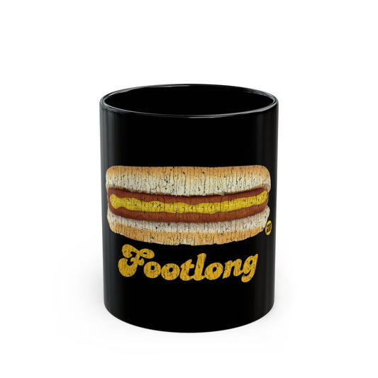 Footlong Hotdog Design Black Mug Coffee Cup