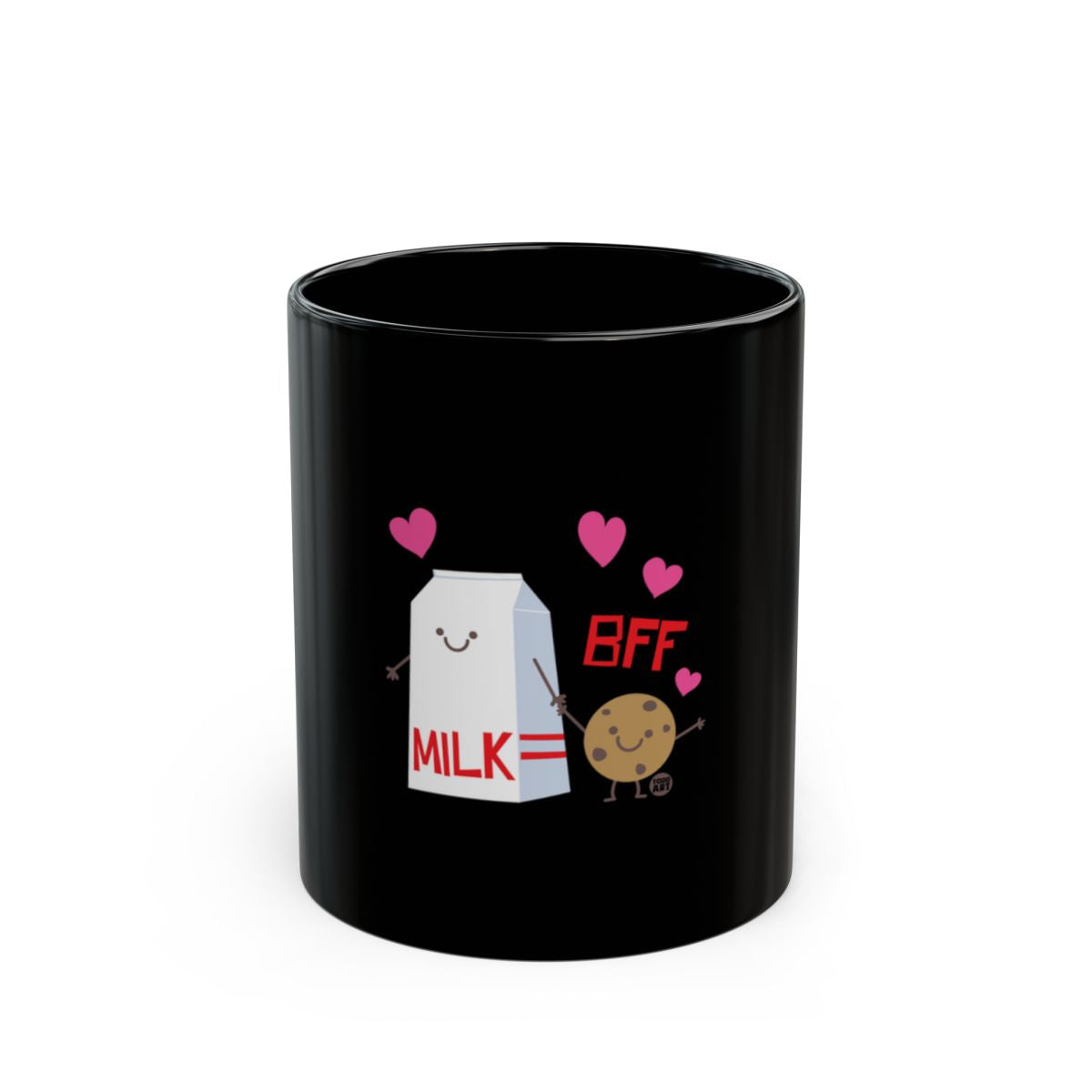 Milk and Cookie BFF Black Mug Coffee Cup