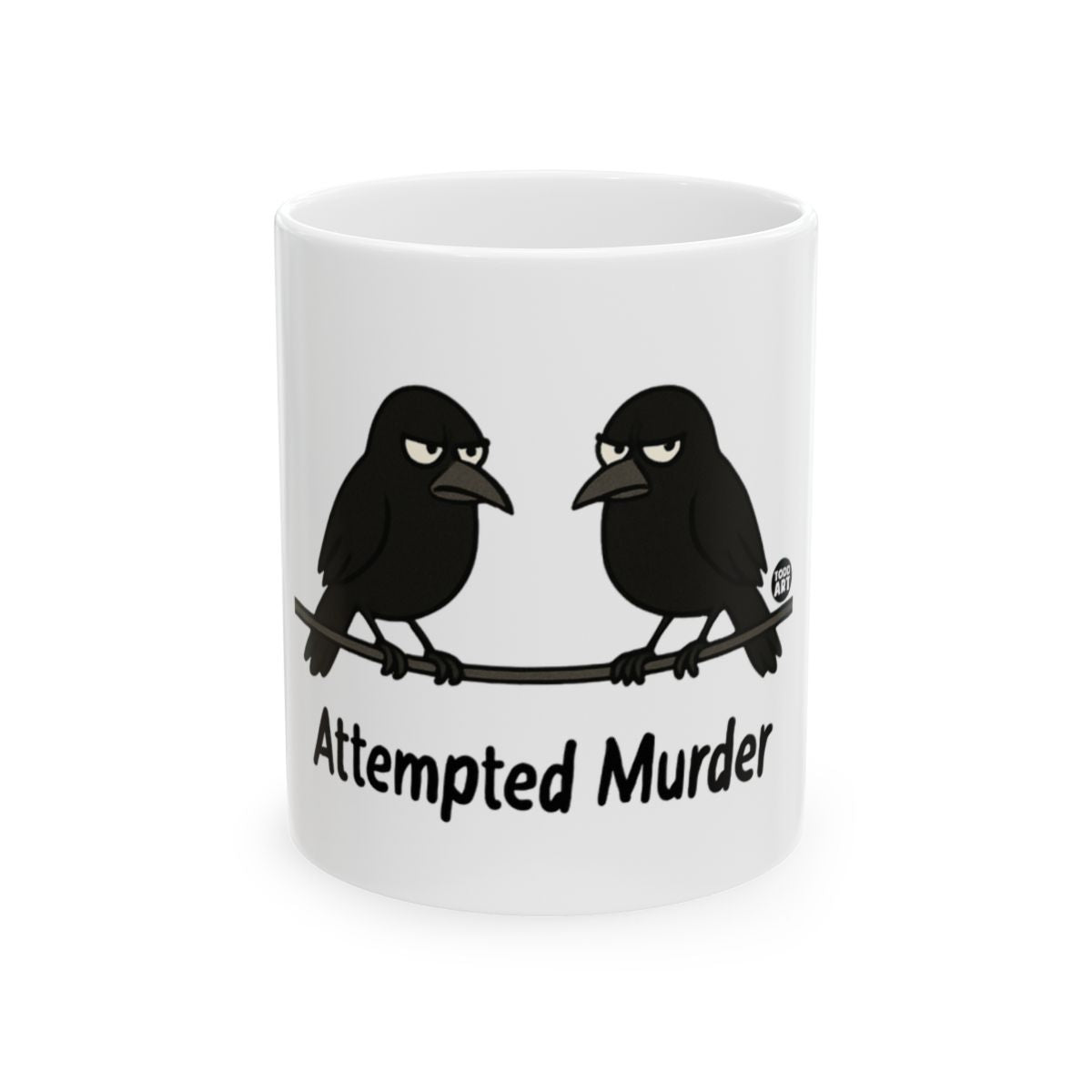 Attempted Murder Crow Design Coffee Mug Product