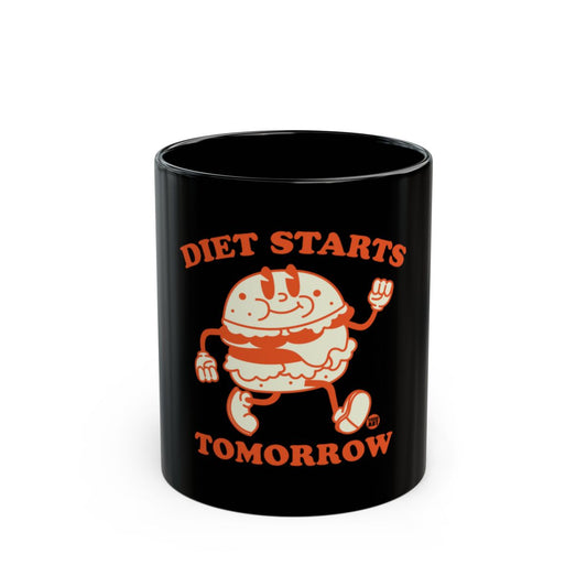 Diet Starts Tomorrow Burger Themed Mug
