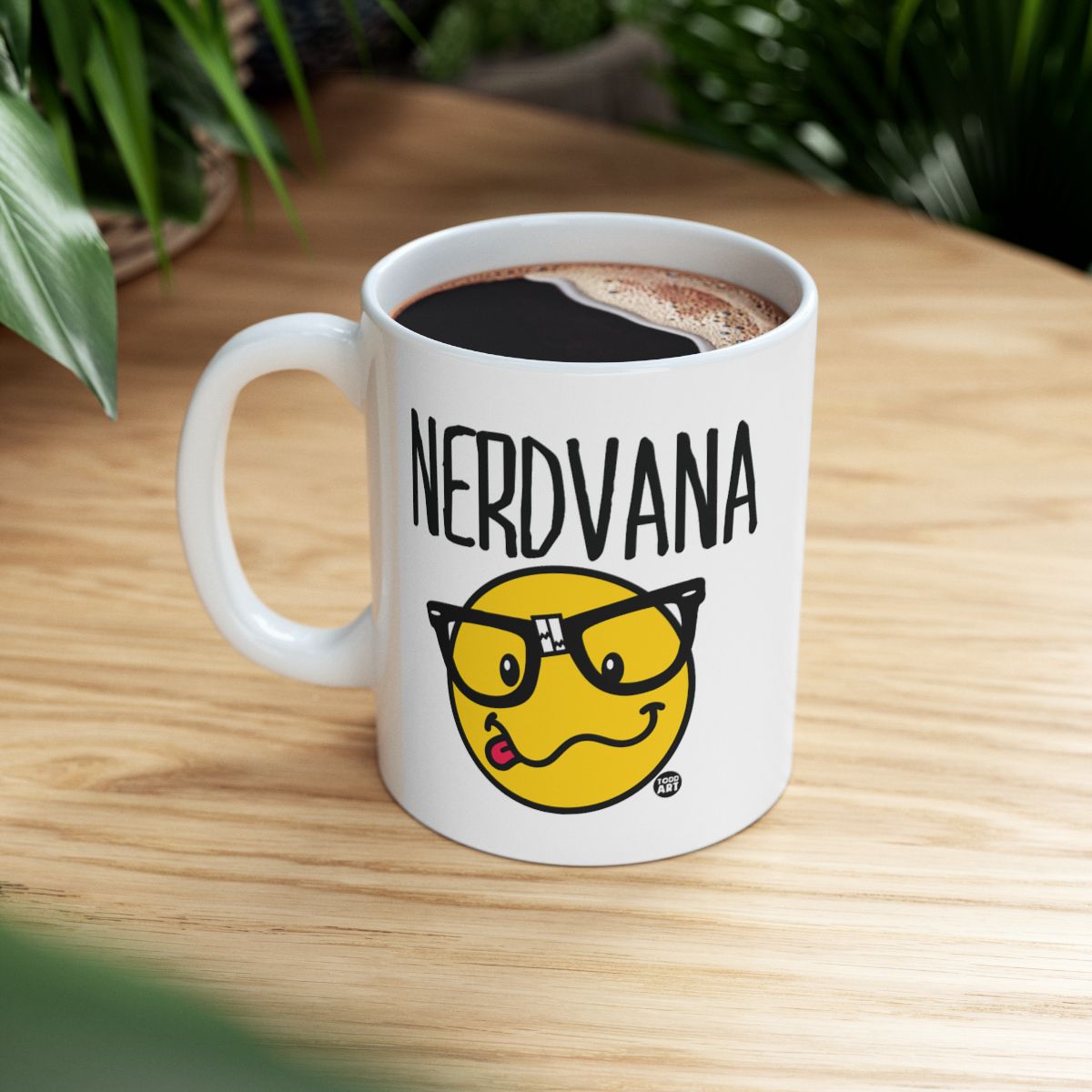 Nerdvana Smiley Face Coffee Mug for Your Daily Brew