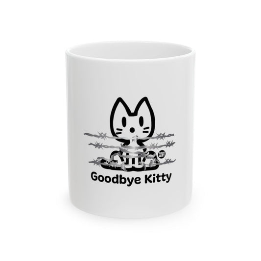 Goodbye Kitty Printed Mug with Cute Cat Design