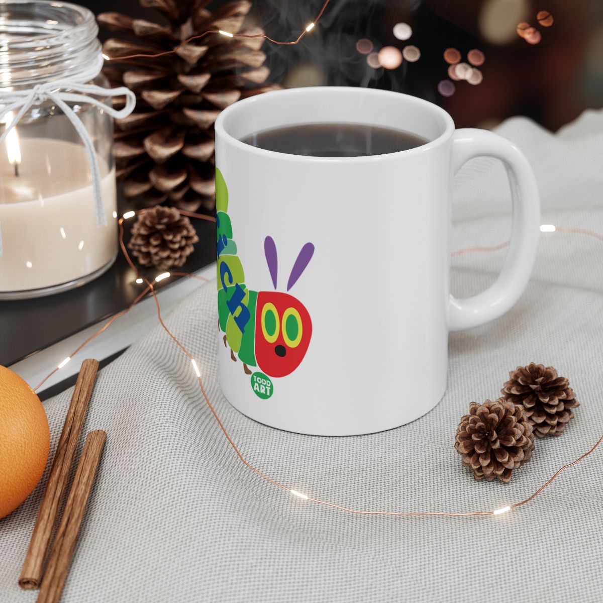 Colorful Cute Caterpillar Printed Coffee Mug