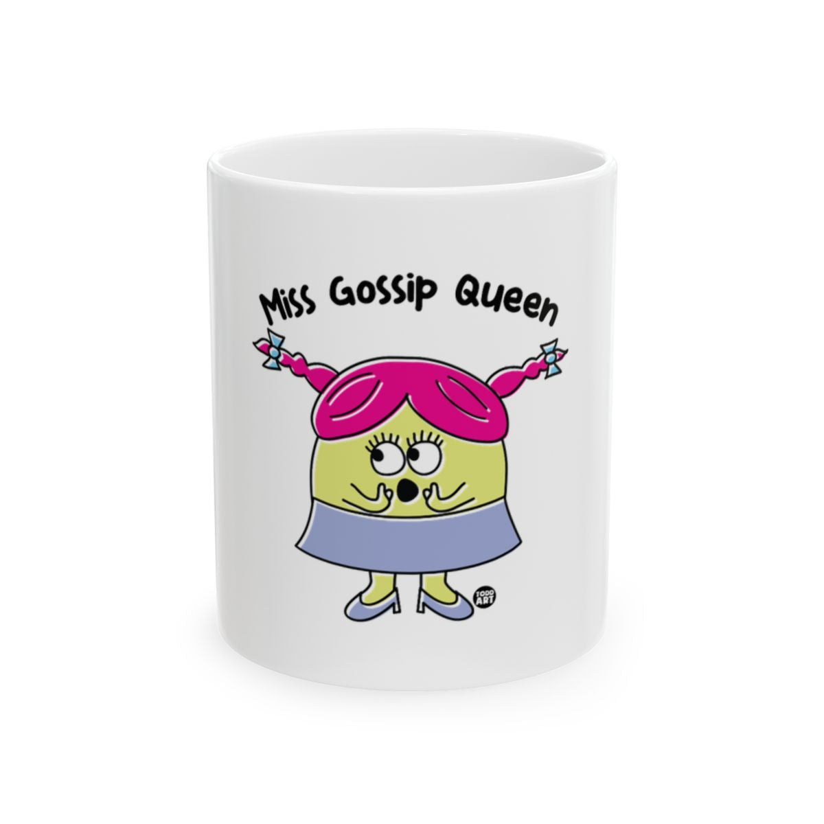 Miss Gossip Queen Funny Character Mug