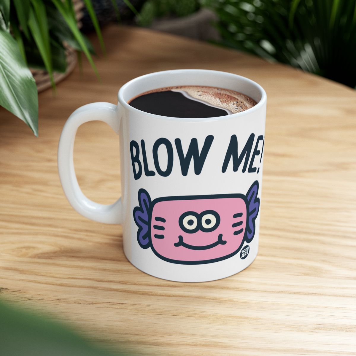 Blow Me Cute Funny Axolotl Design Coffee Mug