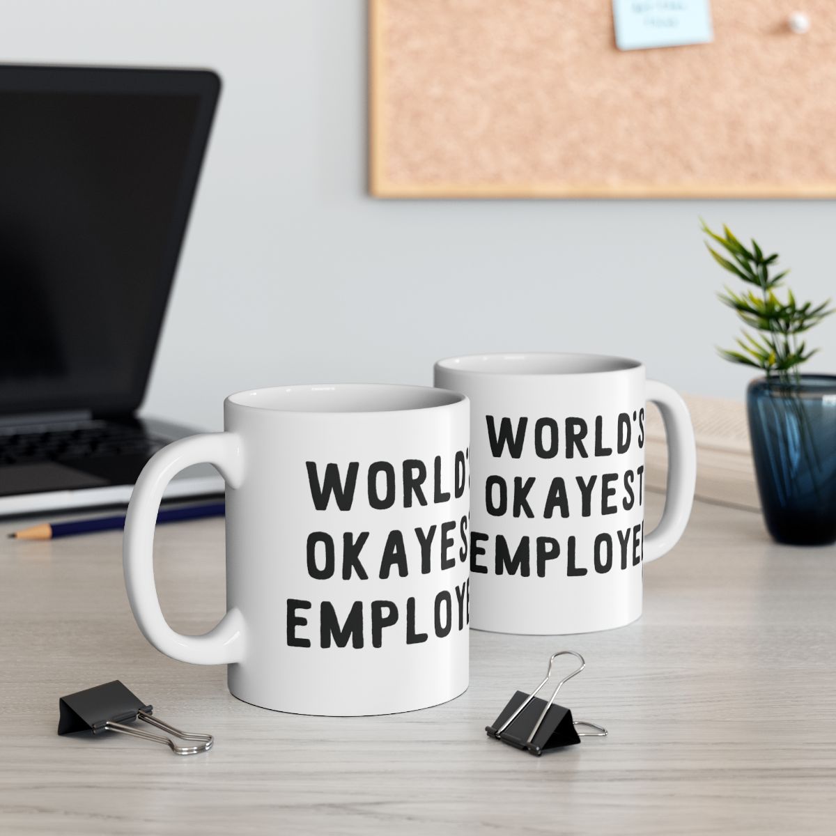 World's Okayest Employee Mug Perfect Office Gift