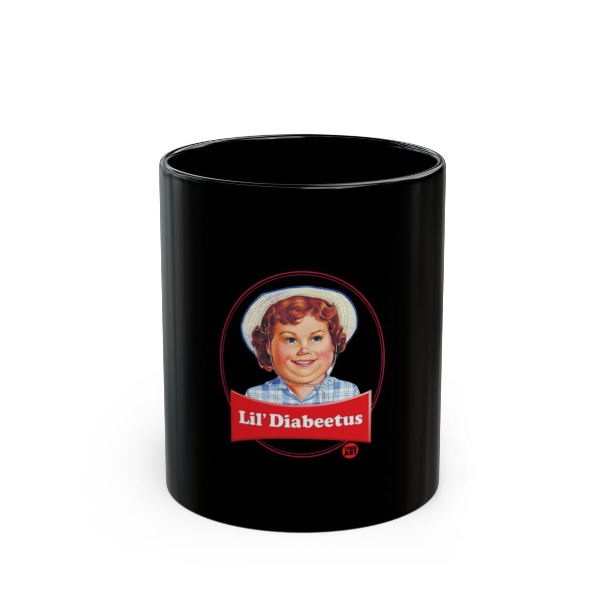 Lil' Diabeetus Vintage Art Black Mug