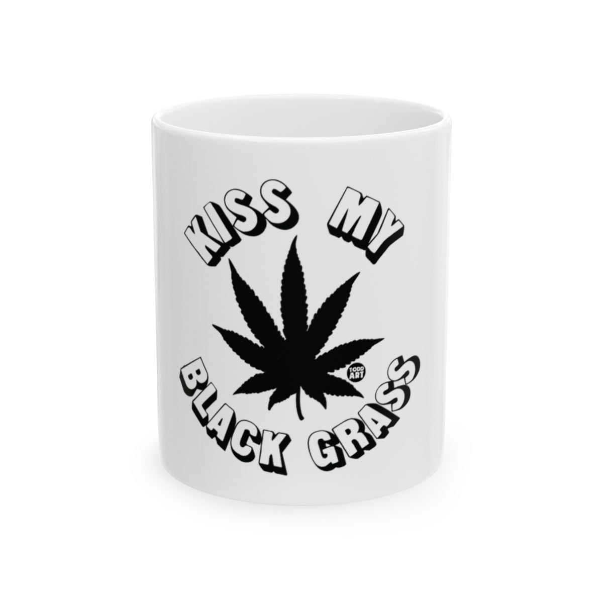 Kiss My Black Grass Ceramic Coffee Mug Product