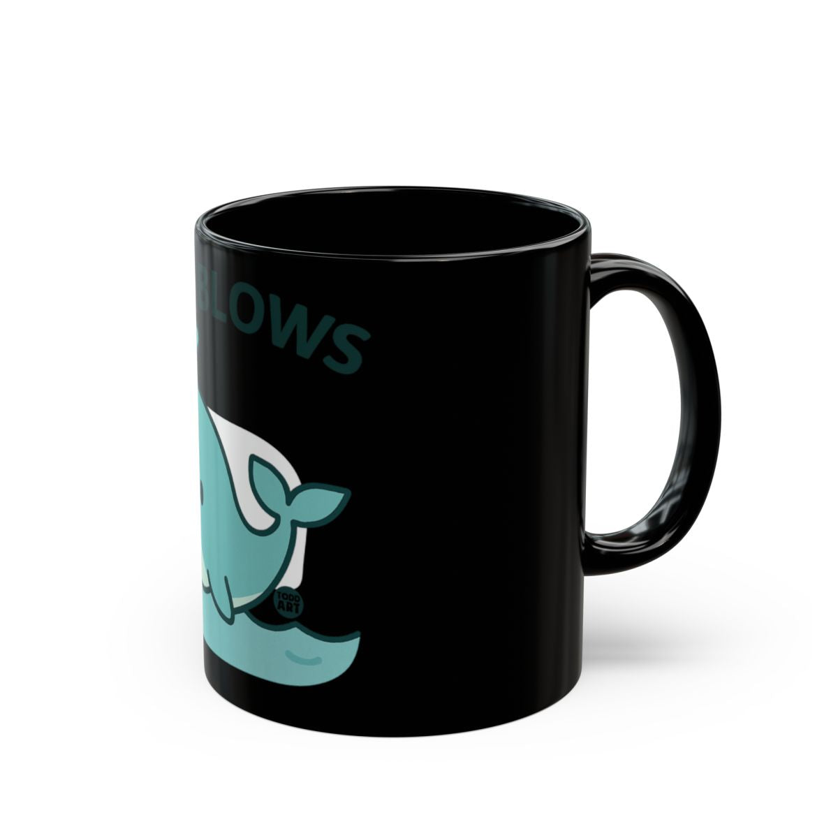 Cute Whale Design Ceramic Black Coffee Mug