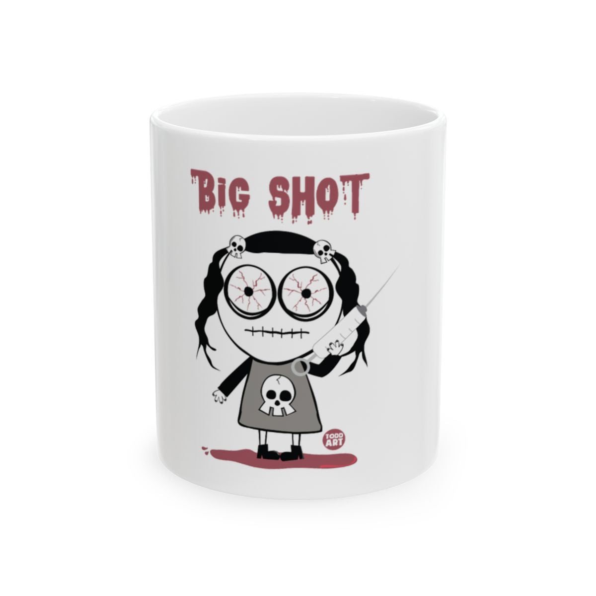 Big Shot Skull Character On White Coffee Mug