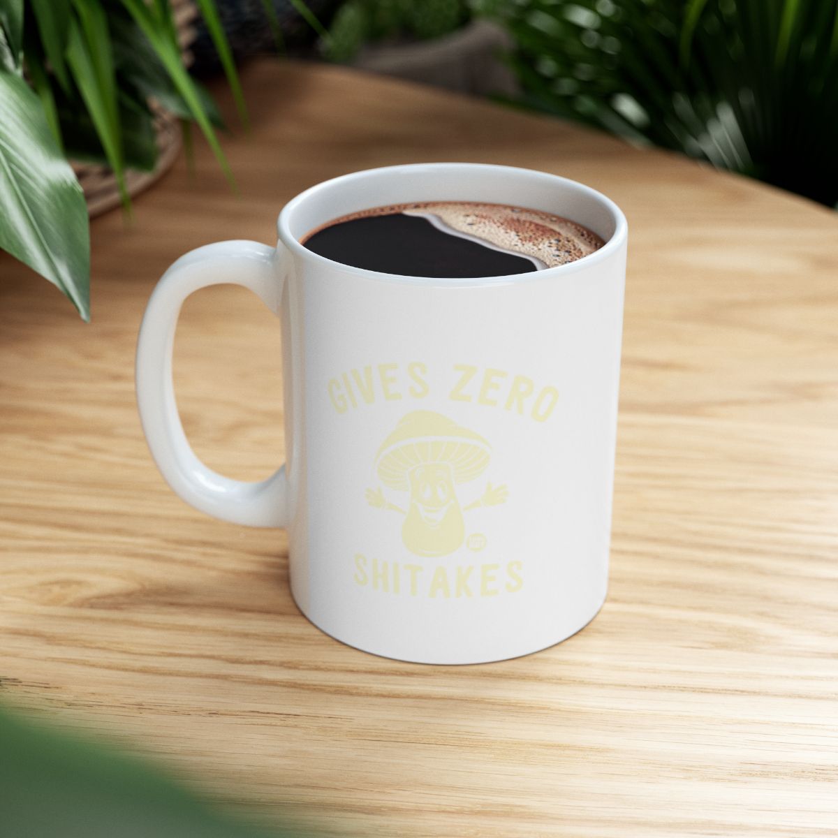 GIVES ZERO SHITAKES Funny Mug for Coffee Lovers