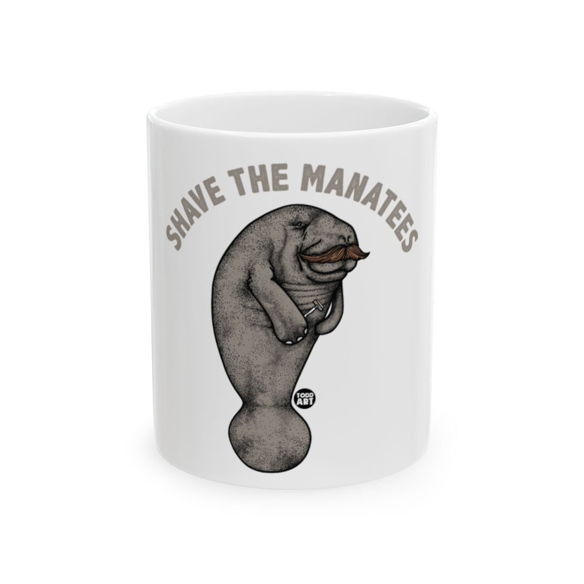 Shave the Manatees Graphic Mug for Coffee Lovers