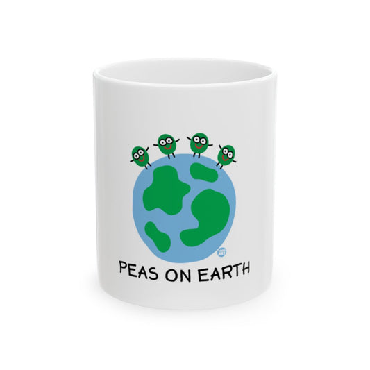 Peas on Earth Design with Green Planet Mug