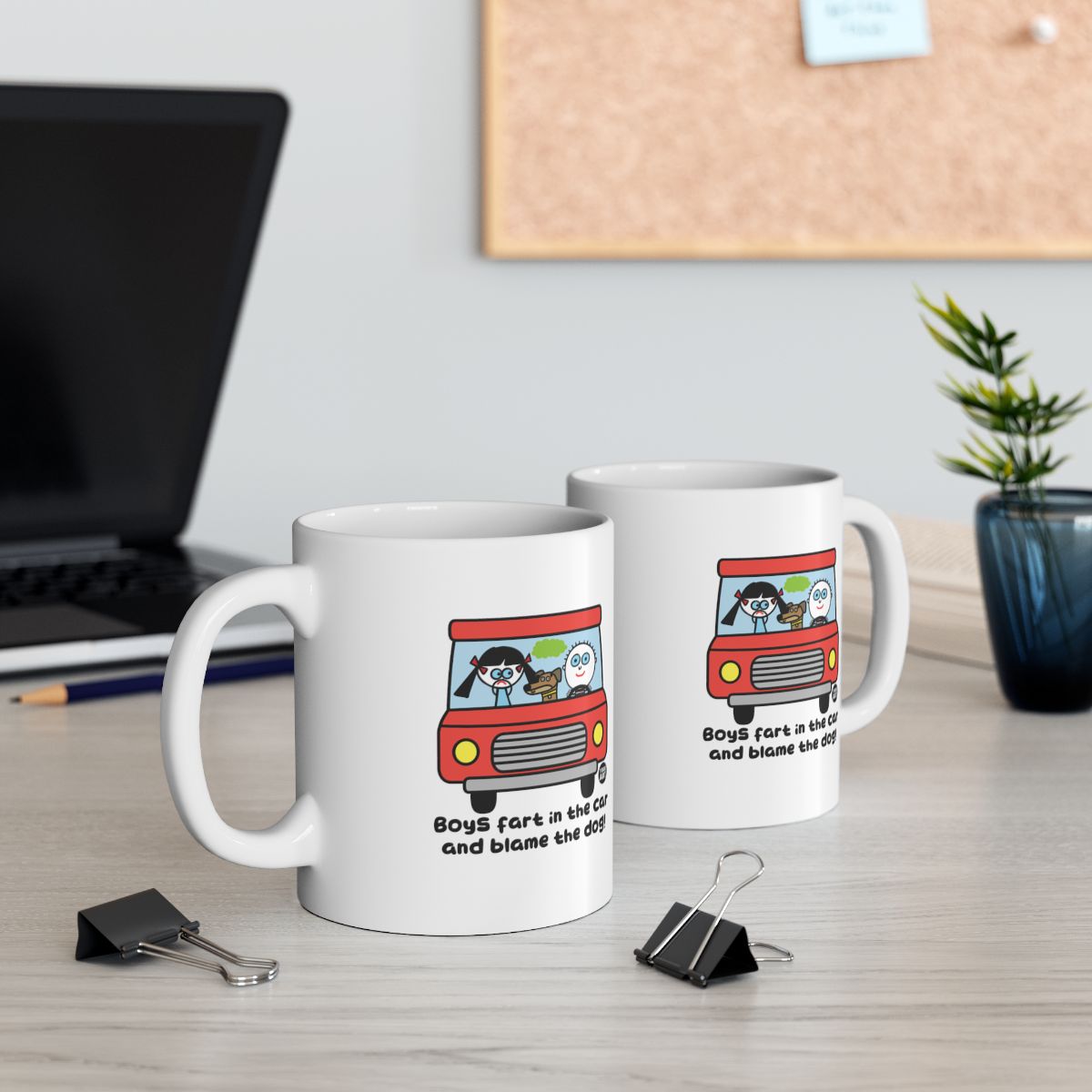 Boys Fart in the Car and Blame the Dog Mug