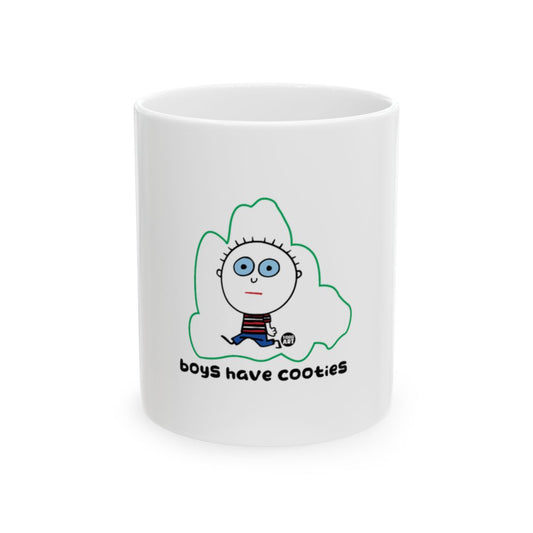 Boys Have Cooties Message Mug for Boys and Girls