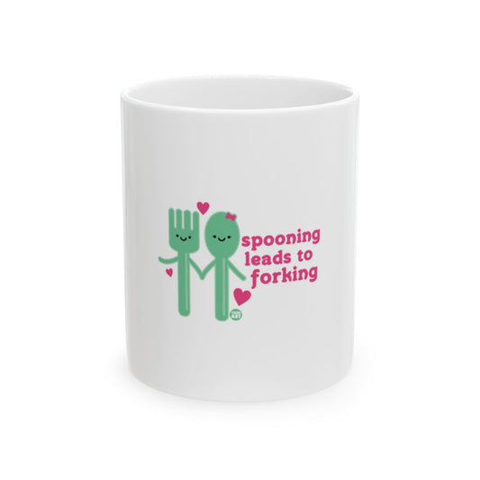 Spooning Leads to Forking Cute Love Design Mug