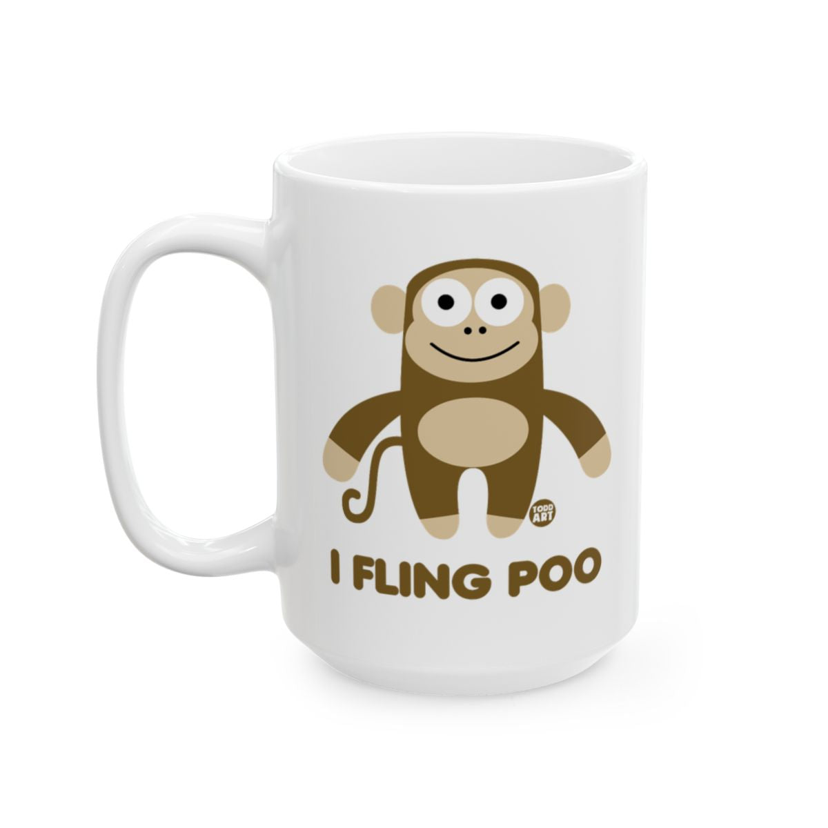 Funny Monkey I Fling Poo Mug for Coffee Lovers