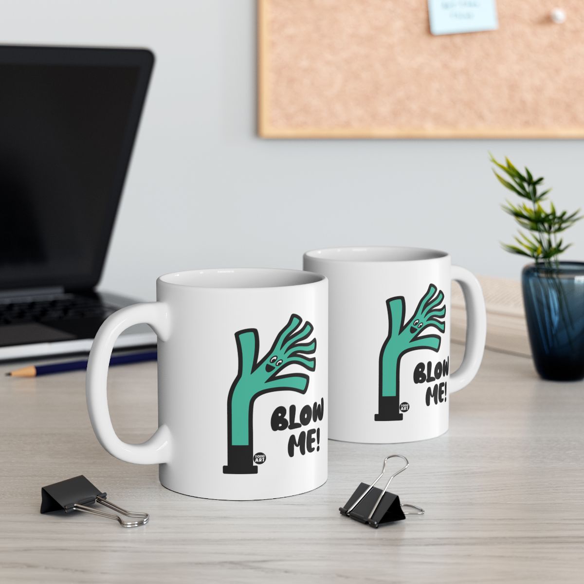Blow Me Wacky Inflatable Tube Guy Coffee Mug