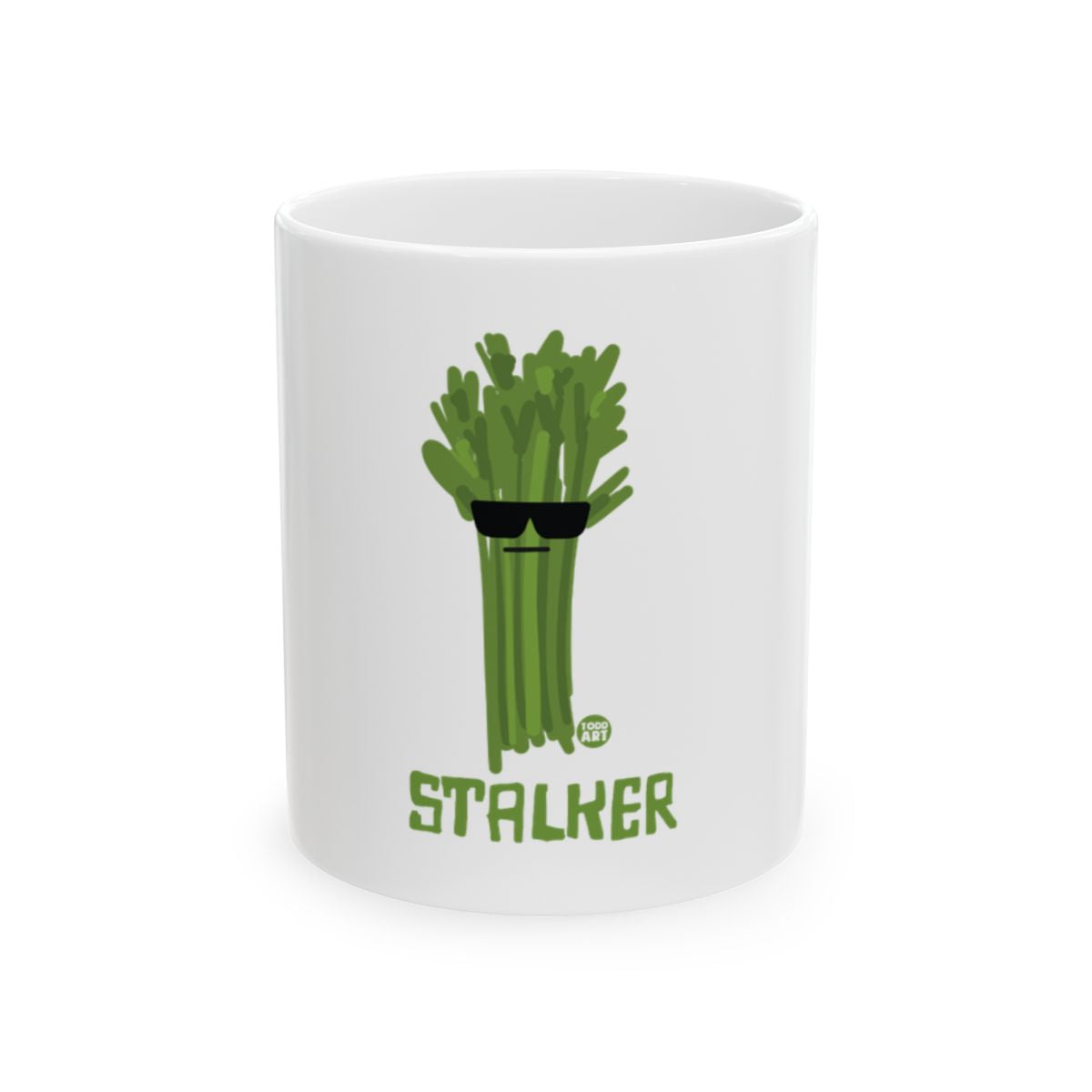 Funny Asparagus Stalker Graphic Novelty Mug