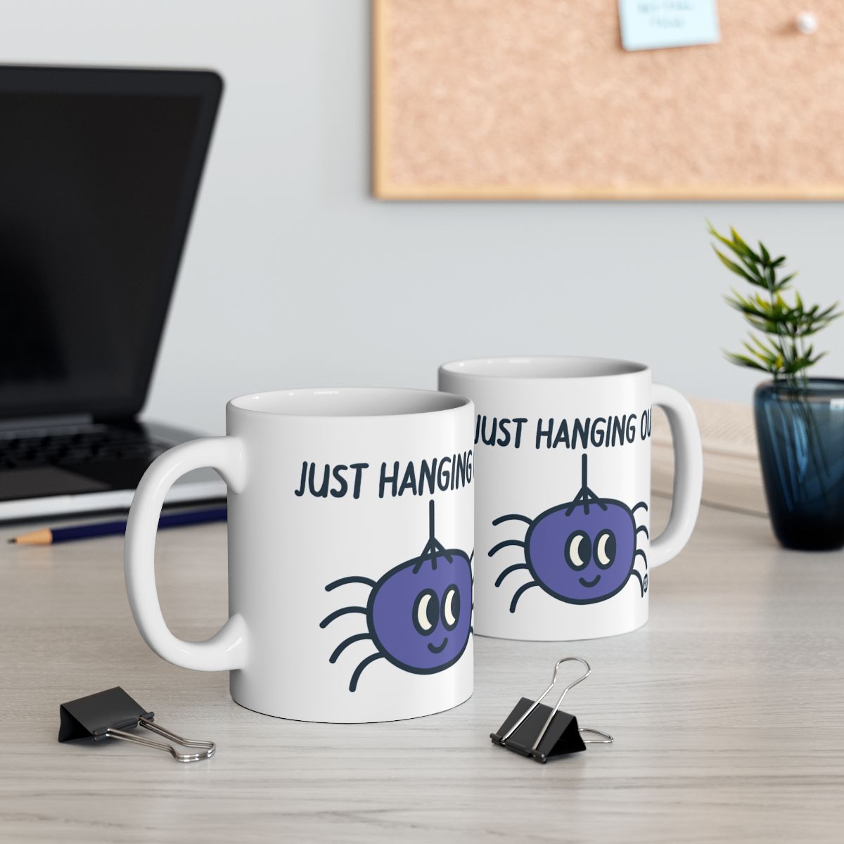 Just Hanging Out Spider Mug Cute Coffee Tea Cup