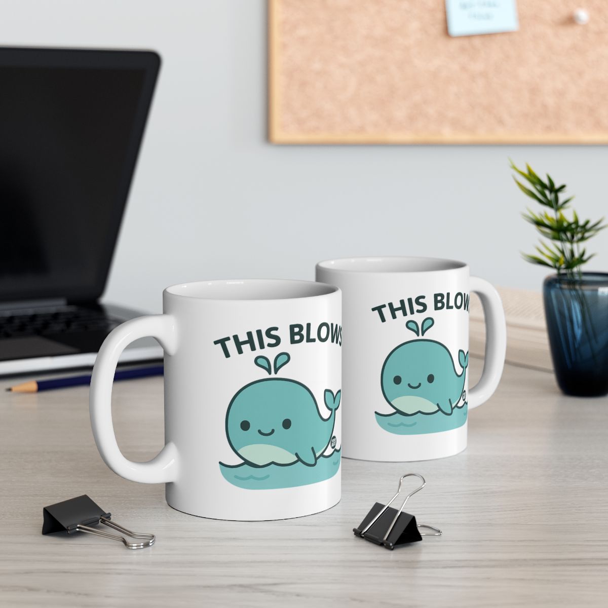 This Blows Cute Whale Design Coffee Mug for Home Office