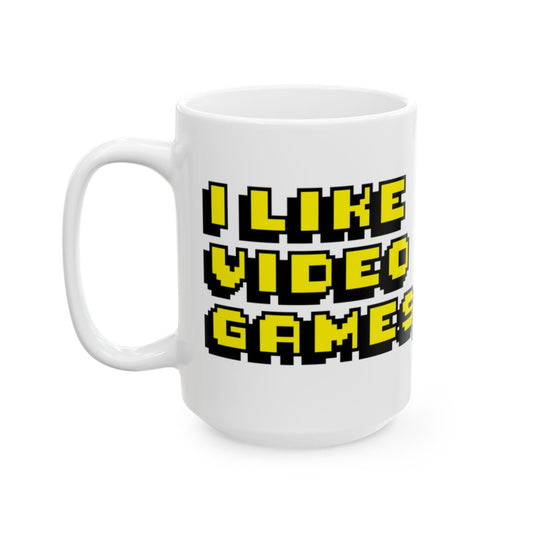 I Like Video Games Pixel Art Mug for Gamers Gift