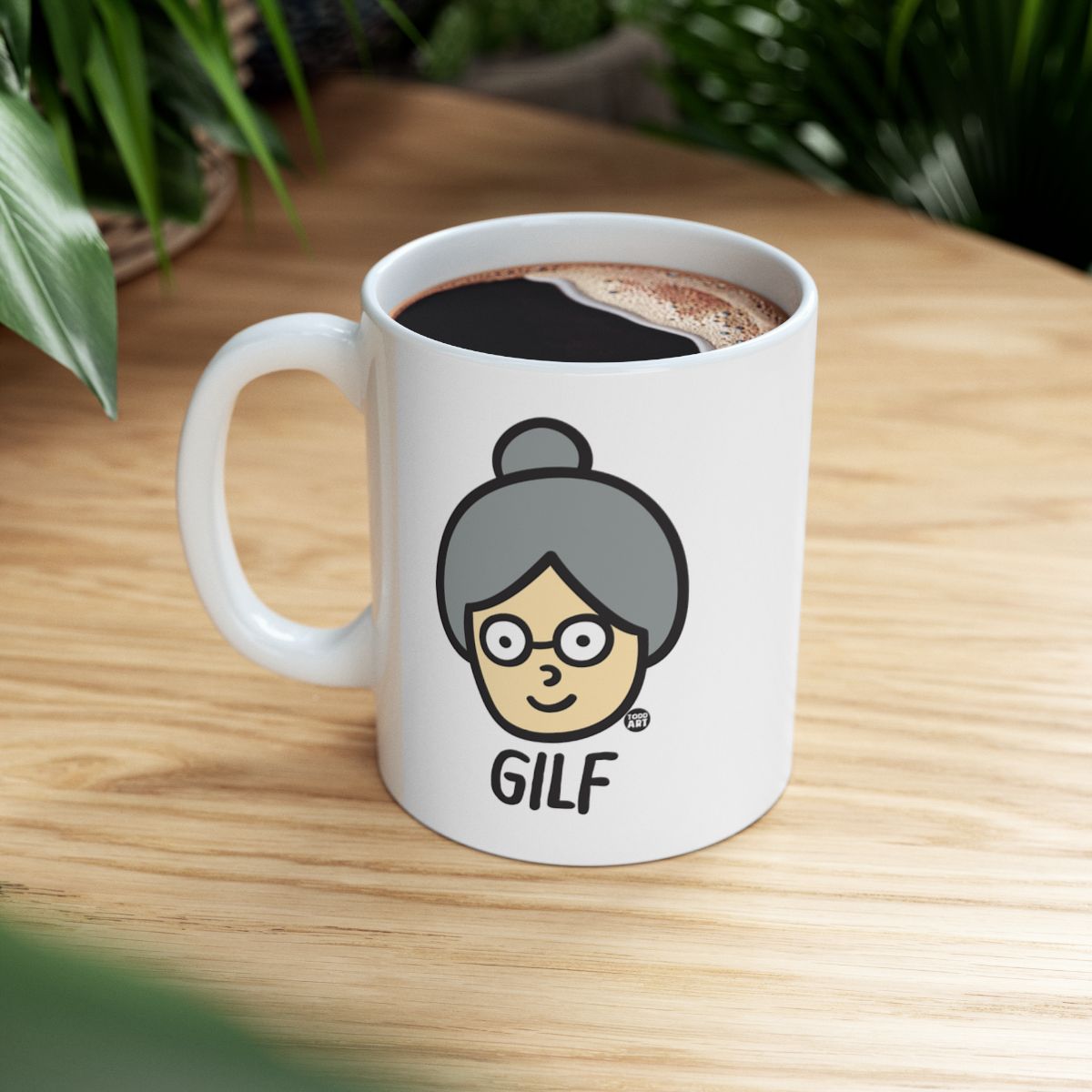 Funny Gilf Cartoon Granny Coffee Mug