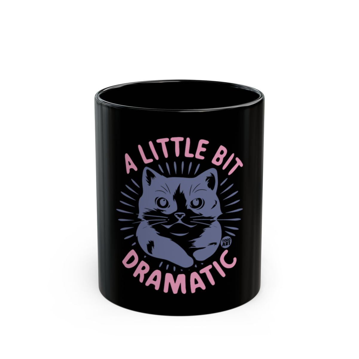 A Little Bit Dramatic Black Cat Design Mug