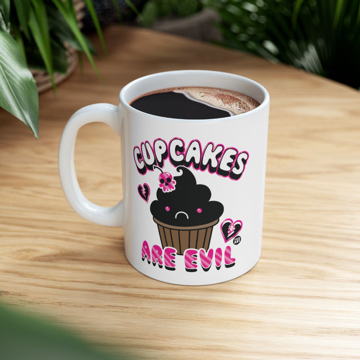 Funny Novelty Coffee Mug with Cute Cupcake Design